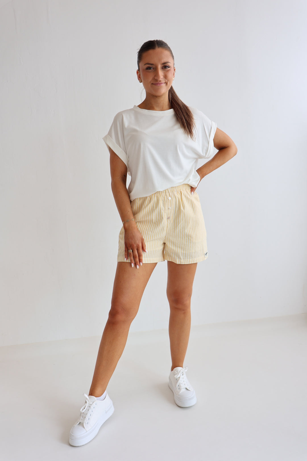 Gestreifte Baumwollshorts Love's