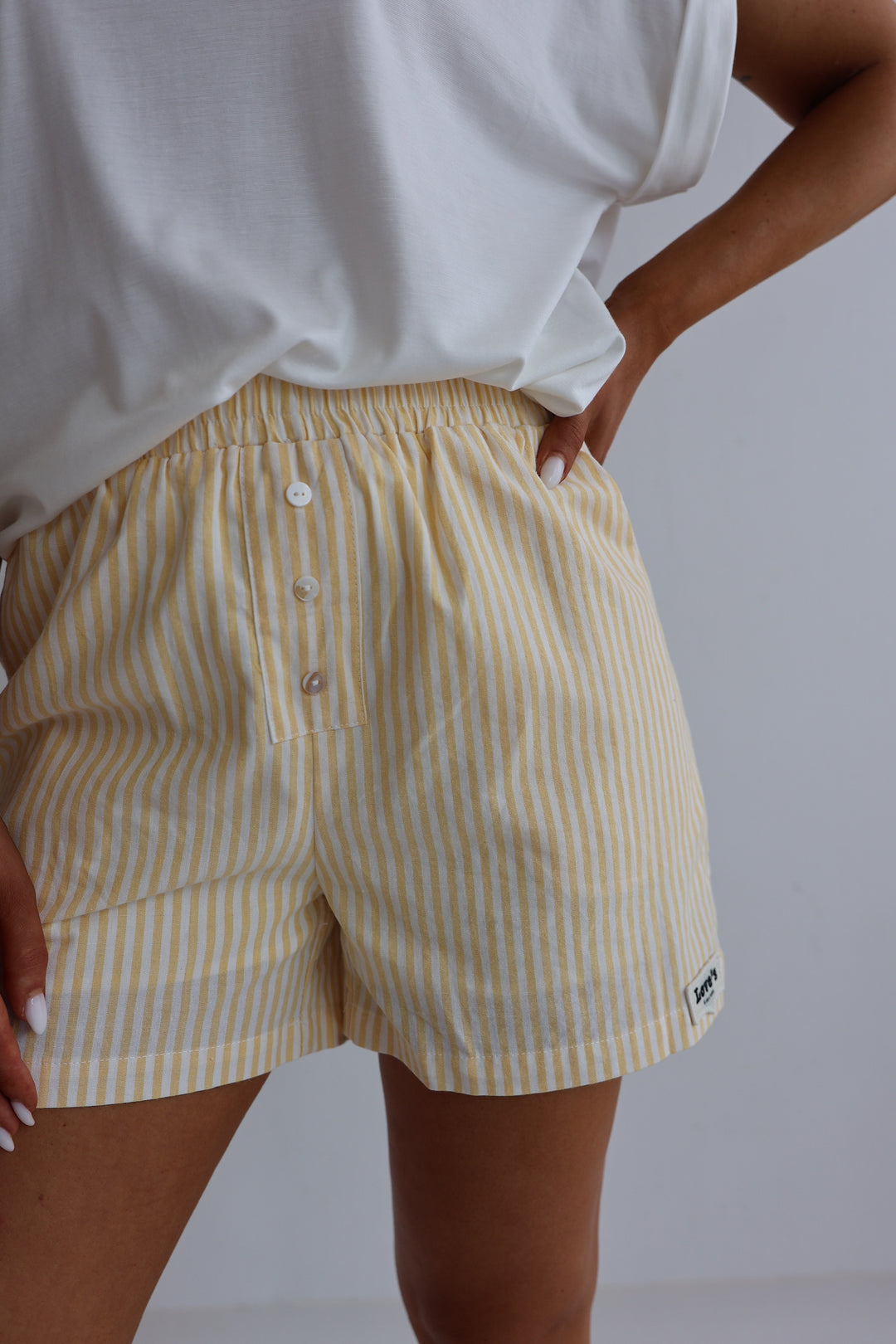 Gestreifte Baumwollshorts Love's