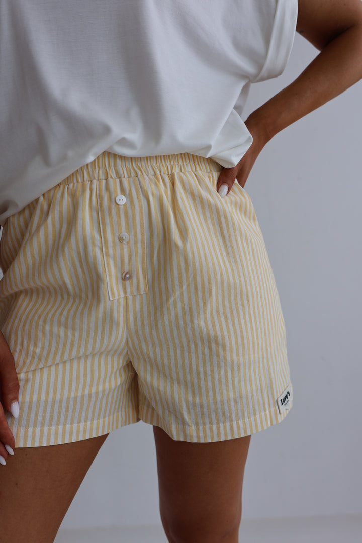 Gestreifte Baumwollshorts Love's