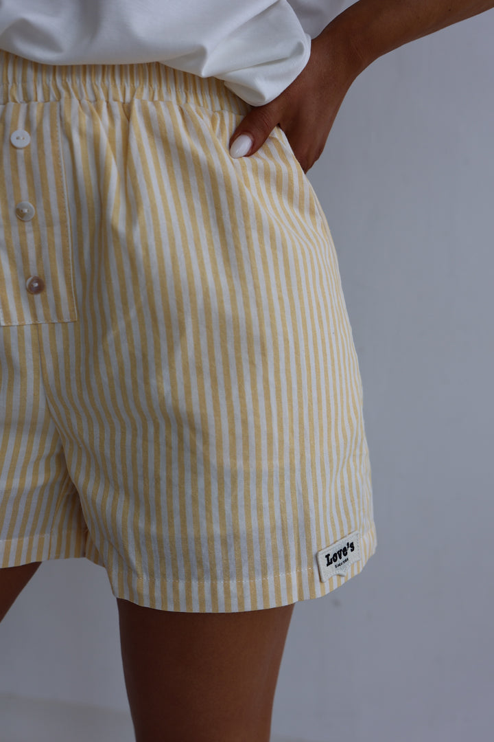 Gestreifte Baumwollshorts Love's