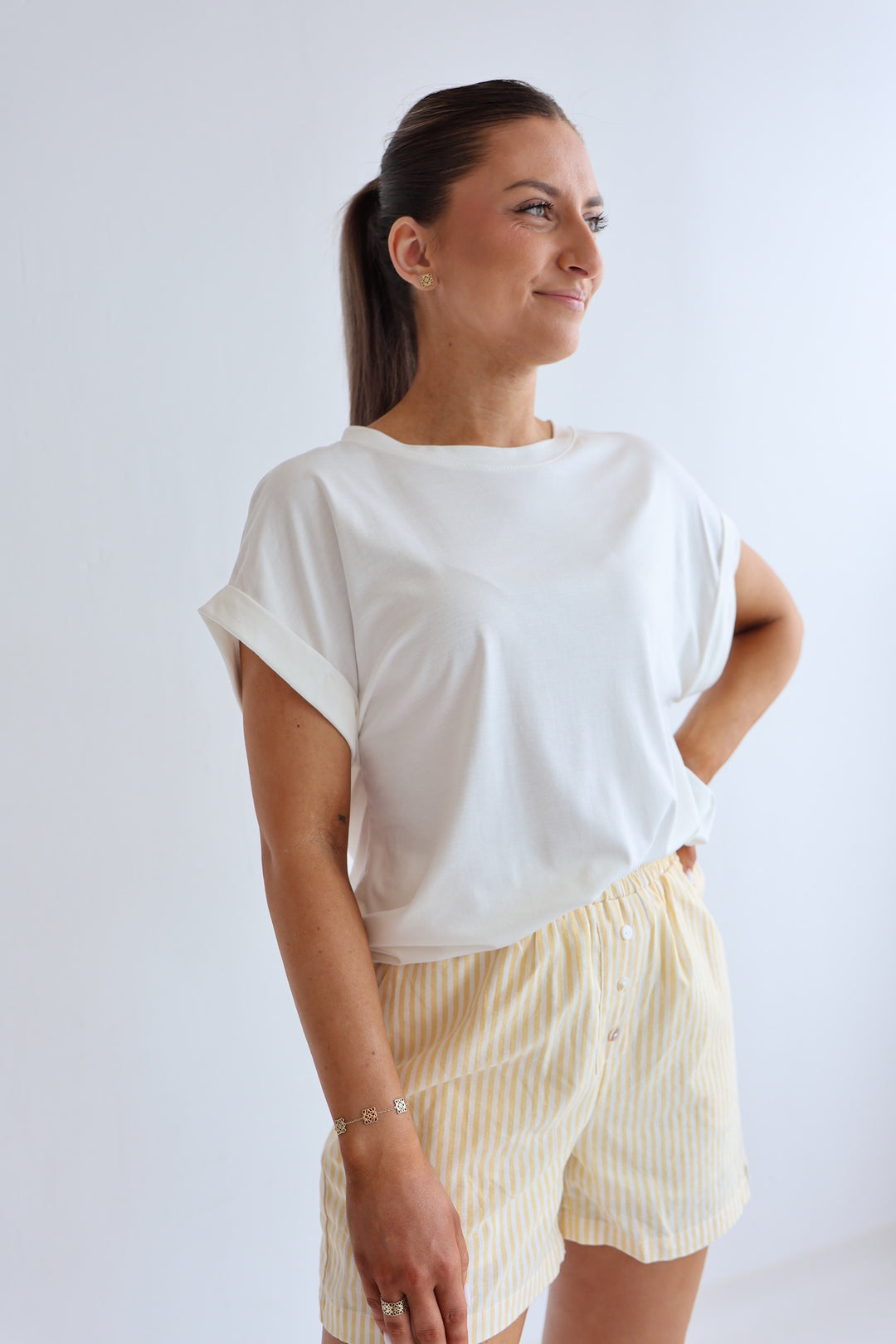 Gestreifte Baumwollshorts Love's