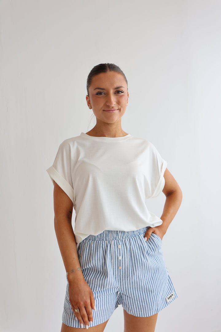 Gestreifte Baumwollshorts Love's