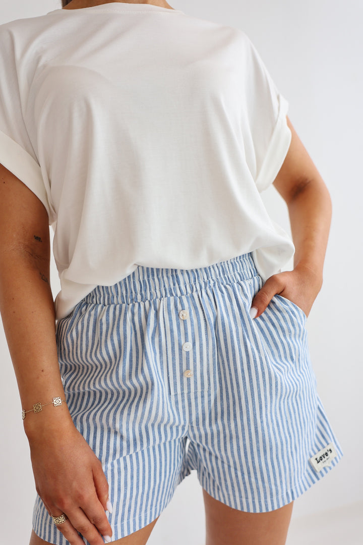 Gestreifte Baumwollshorts Love's