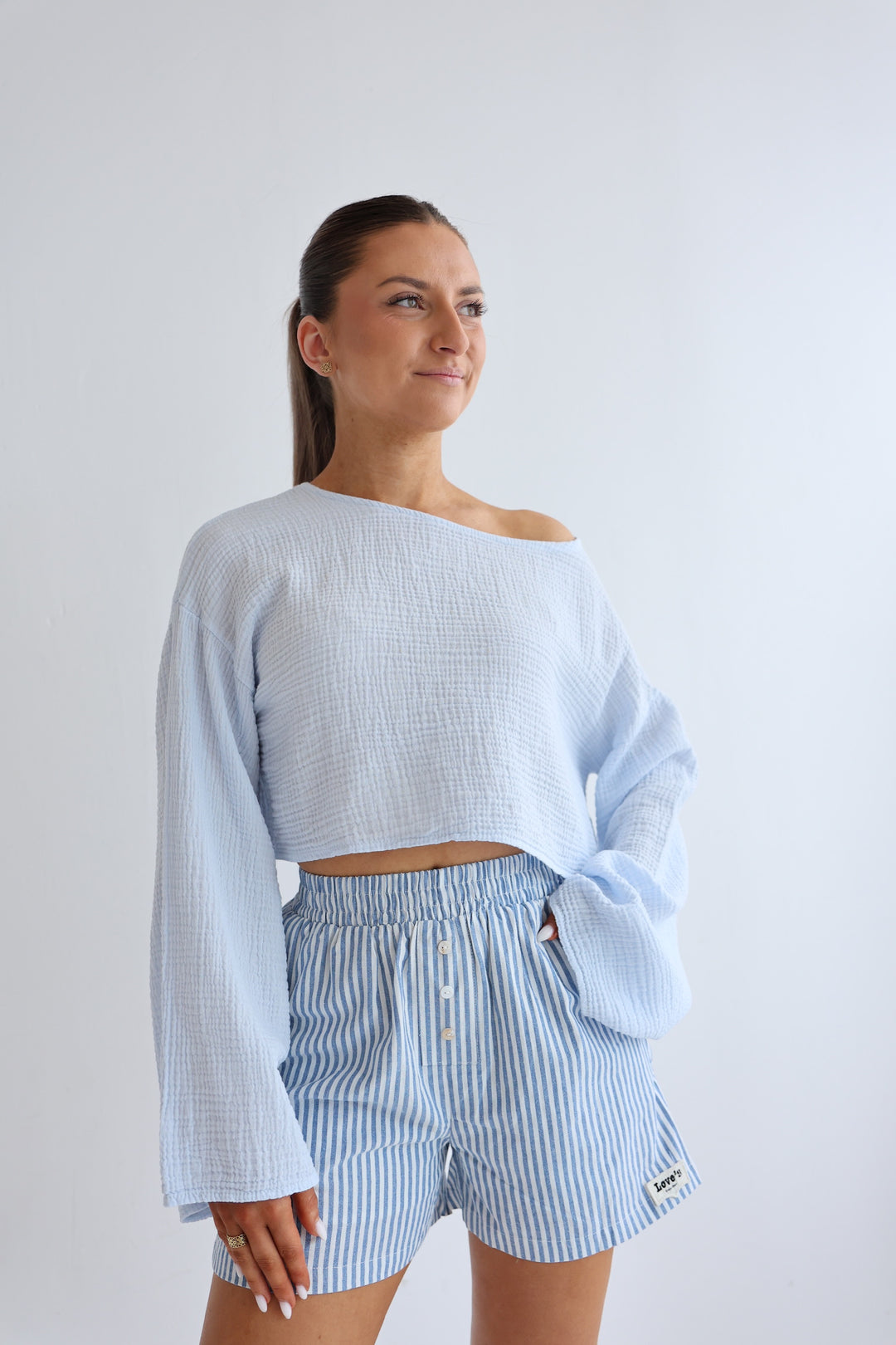 Off-Shoulder Musselinshirt Liz