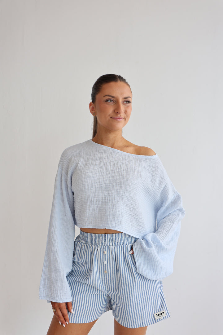 Off-Shoulder Musselinshirt Liz