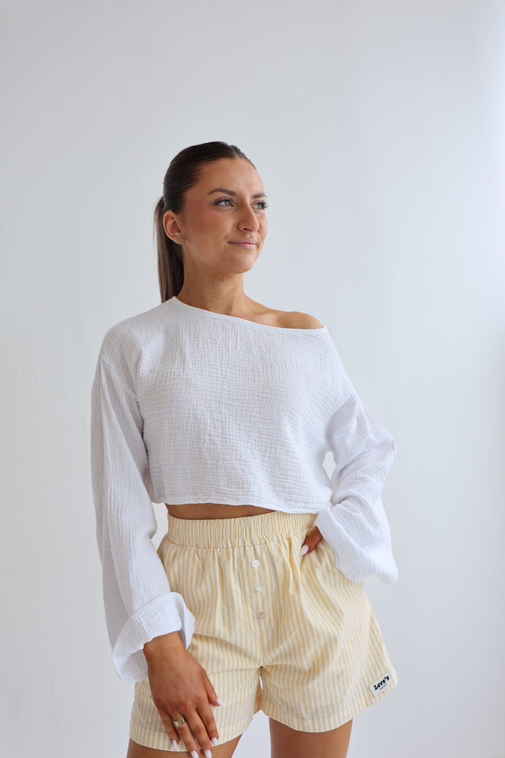 Gestreifte Baumwollshorts Love's