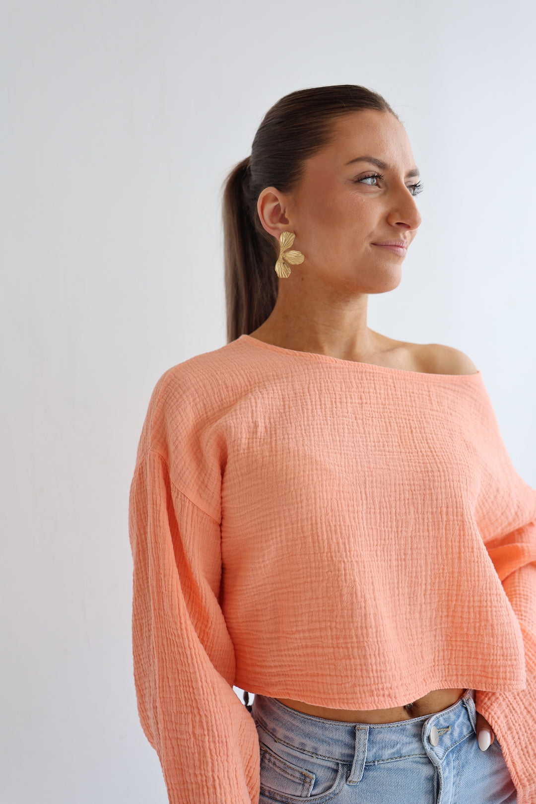 Off-Shoulder Musselinshirt Liz