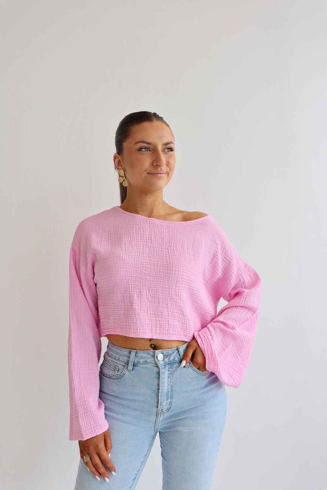 Off-Shoulder Musselinshirt Liz