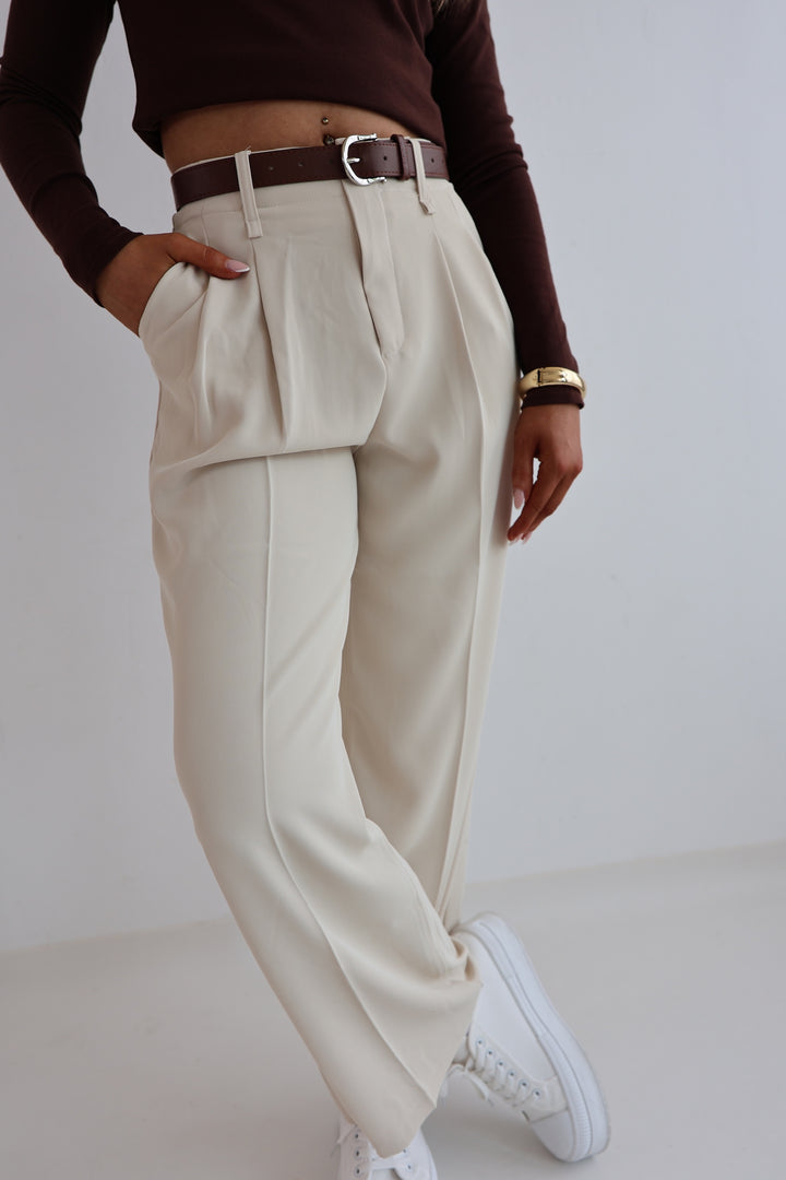 Bundfaltenhose mit Gürtel Anna