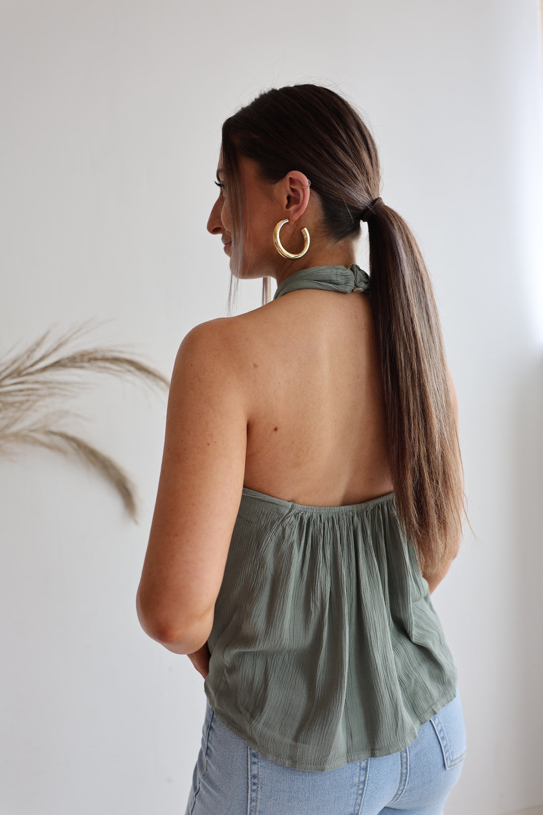 Neckholder Top aus Viskose Aurora