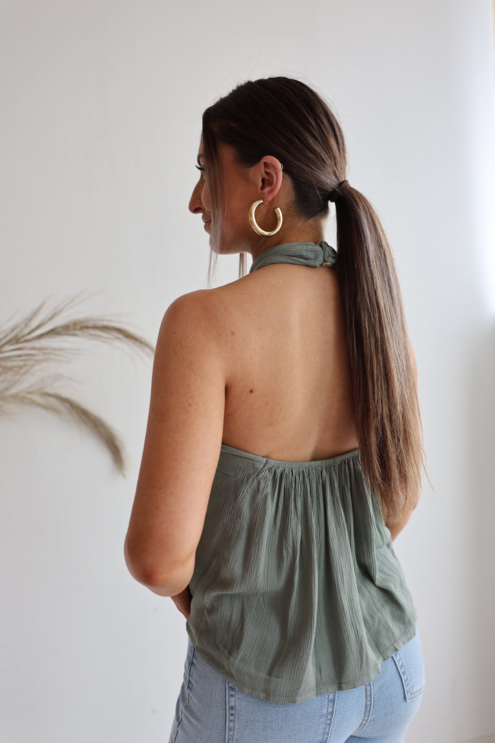 Neckholder Top aus Viskose Aurora