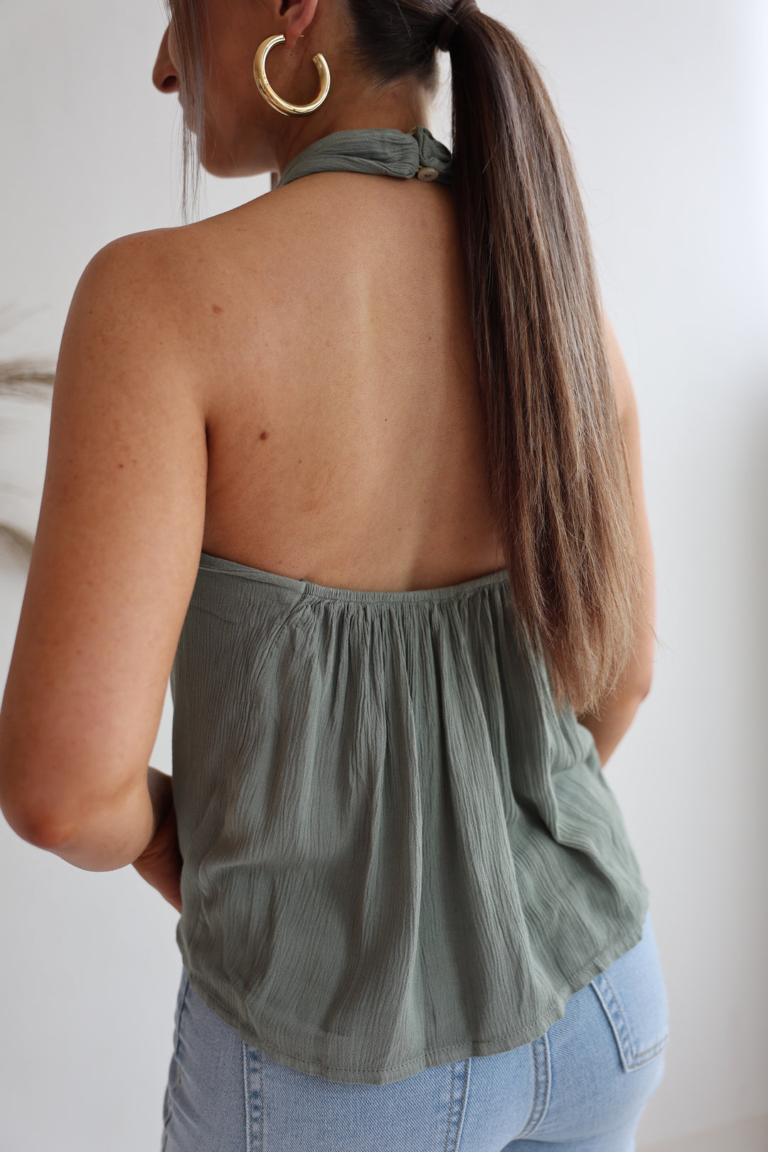 Neckholder Top aus Viskose Aurora