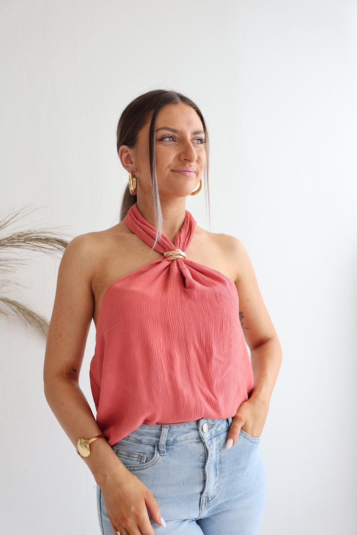 Neckholder Top aus Viskose Aurora