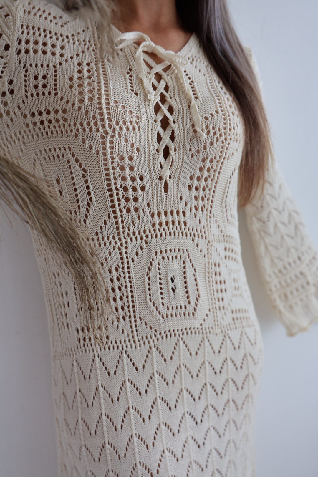 Langes Häkelkleid Beauty Bohemian