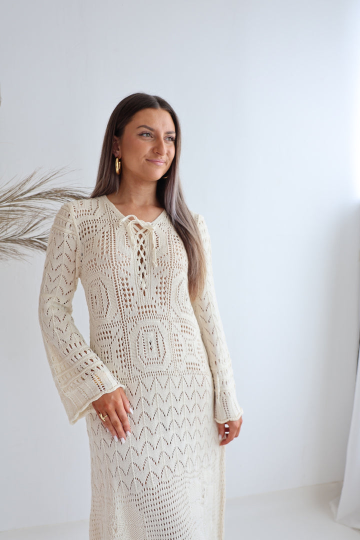 Langes Häkelkleid Beauty Bohemian