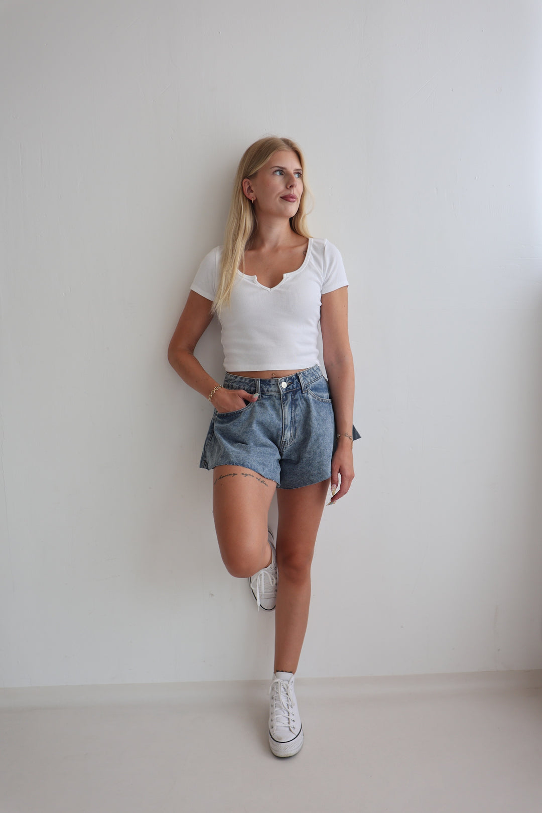 Ausgestellte Jeansshorts Lani