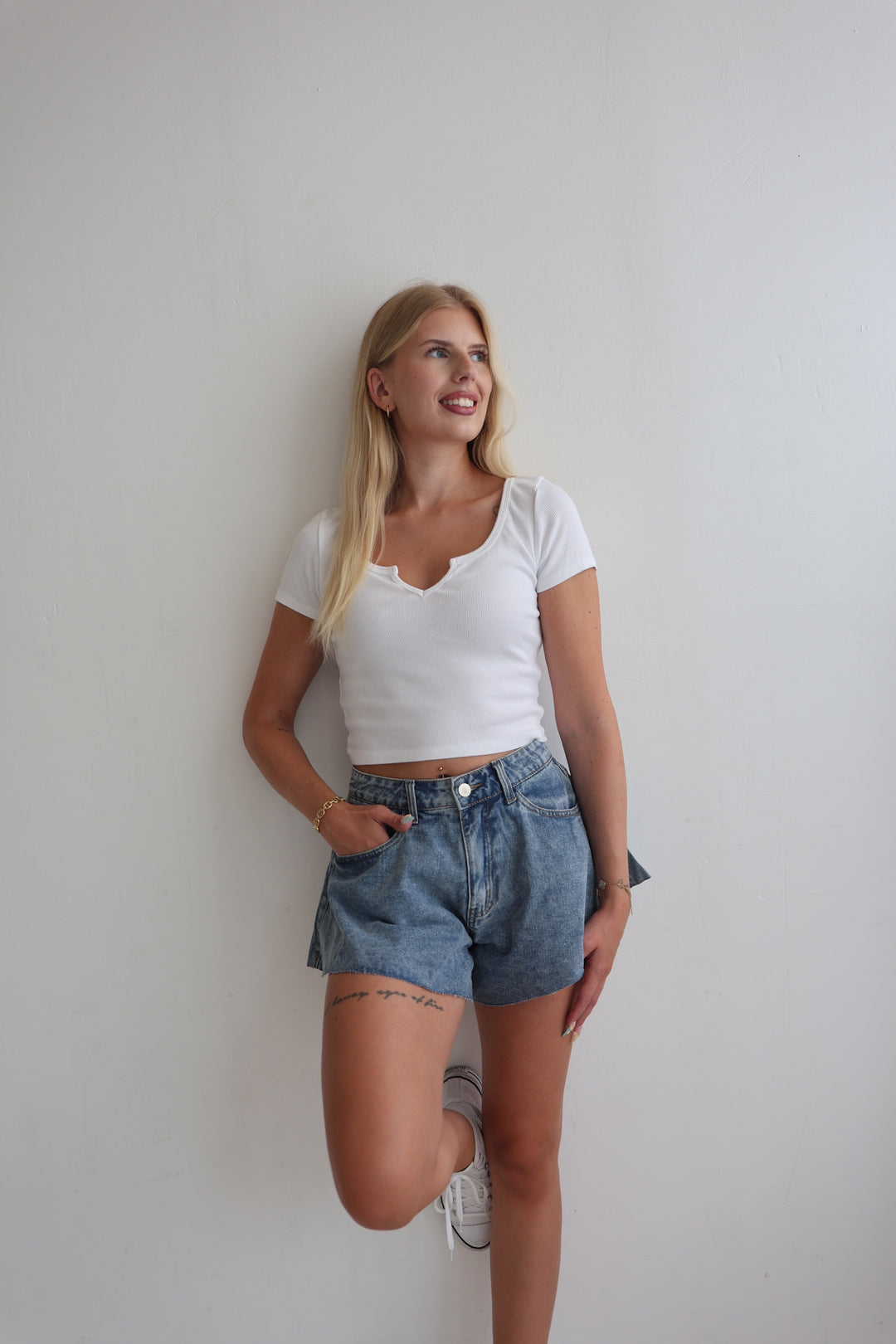 Ausgestellte Jeansshorts Lani