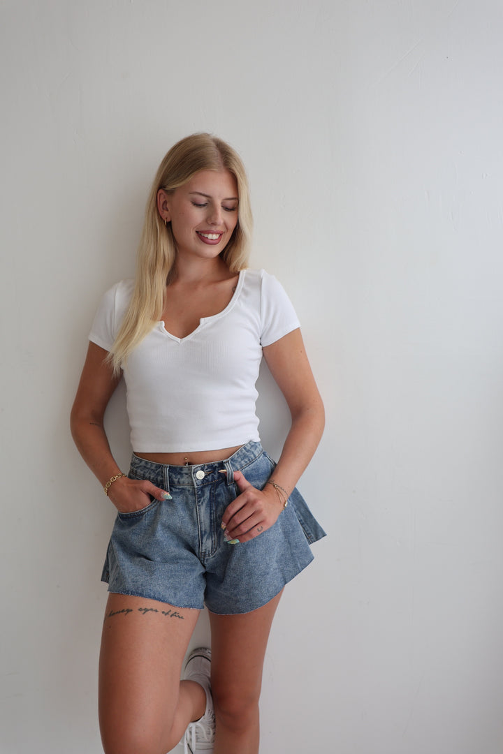 Ausgestellte Jeansshorts Lani