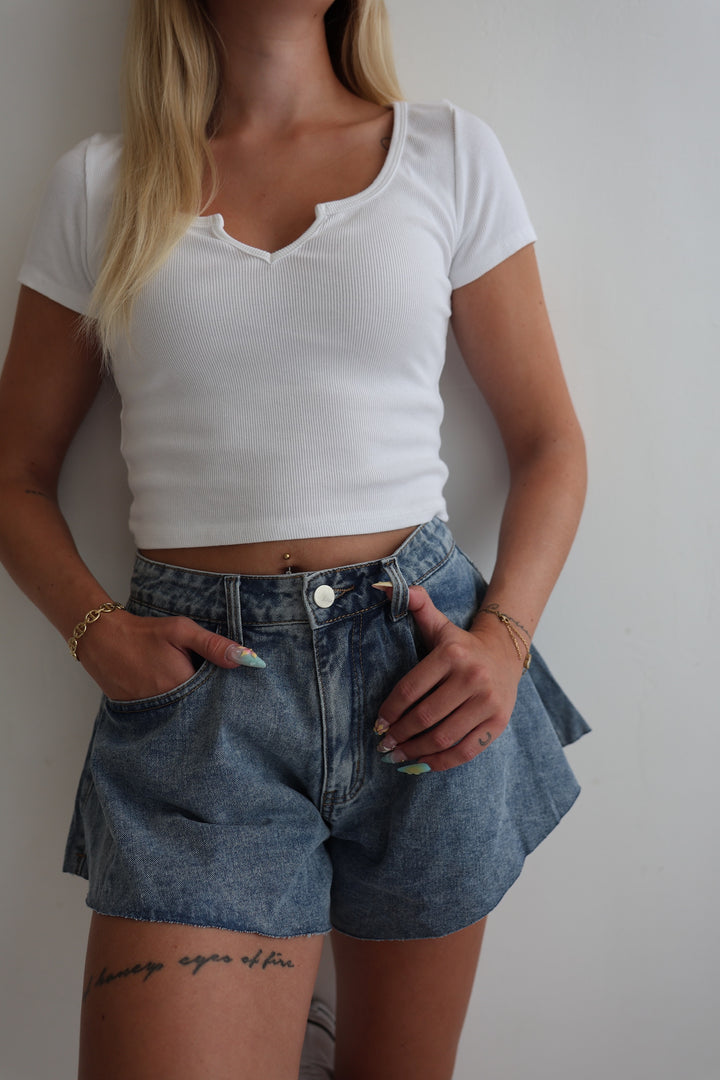 Ausgestellte Jeansshorts Lani