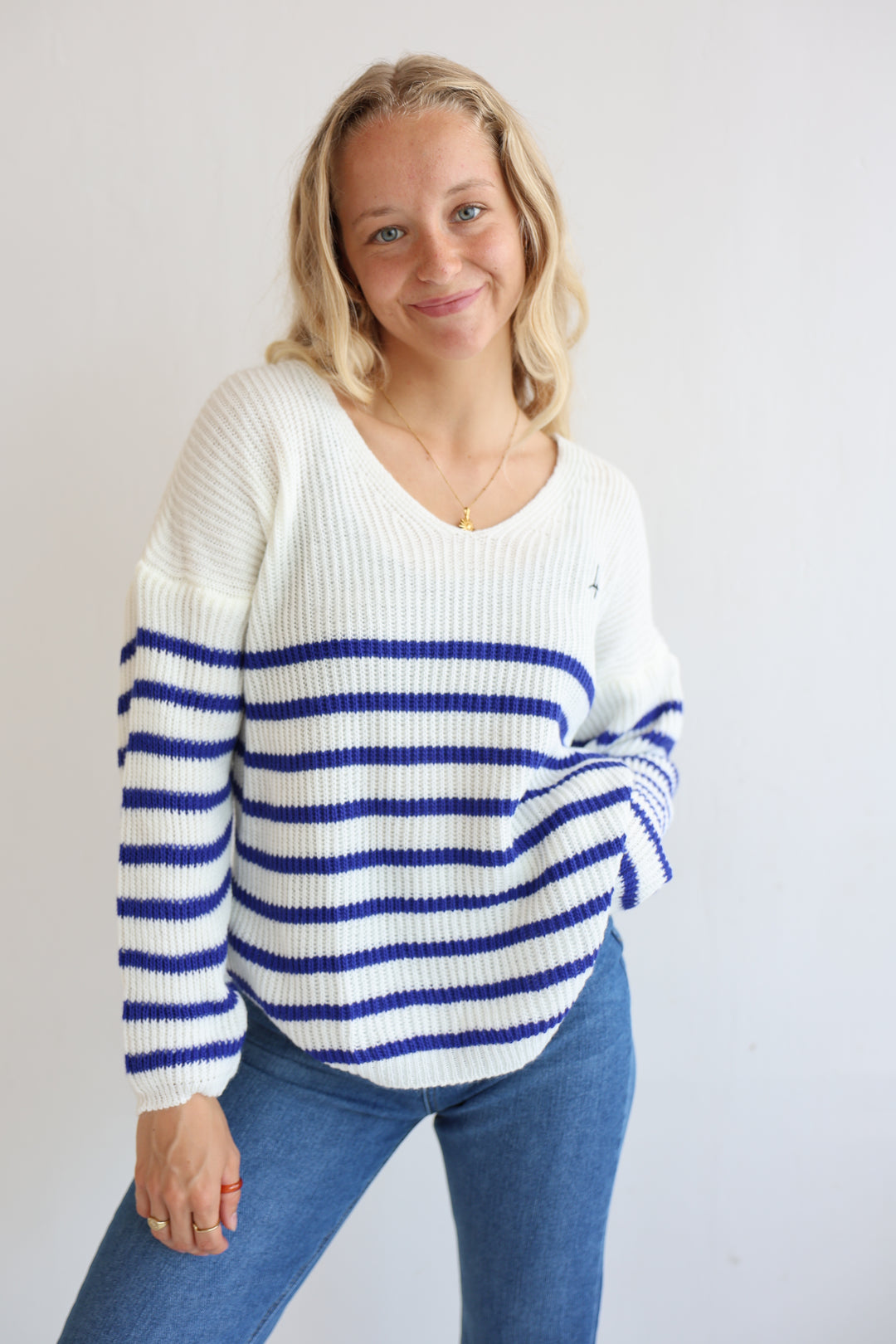 Gestreifter Strickpullover Amour