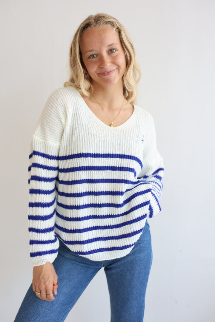 Gestreifter Strickpullover Amour