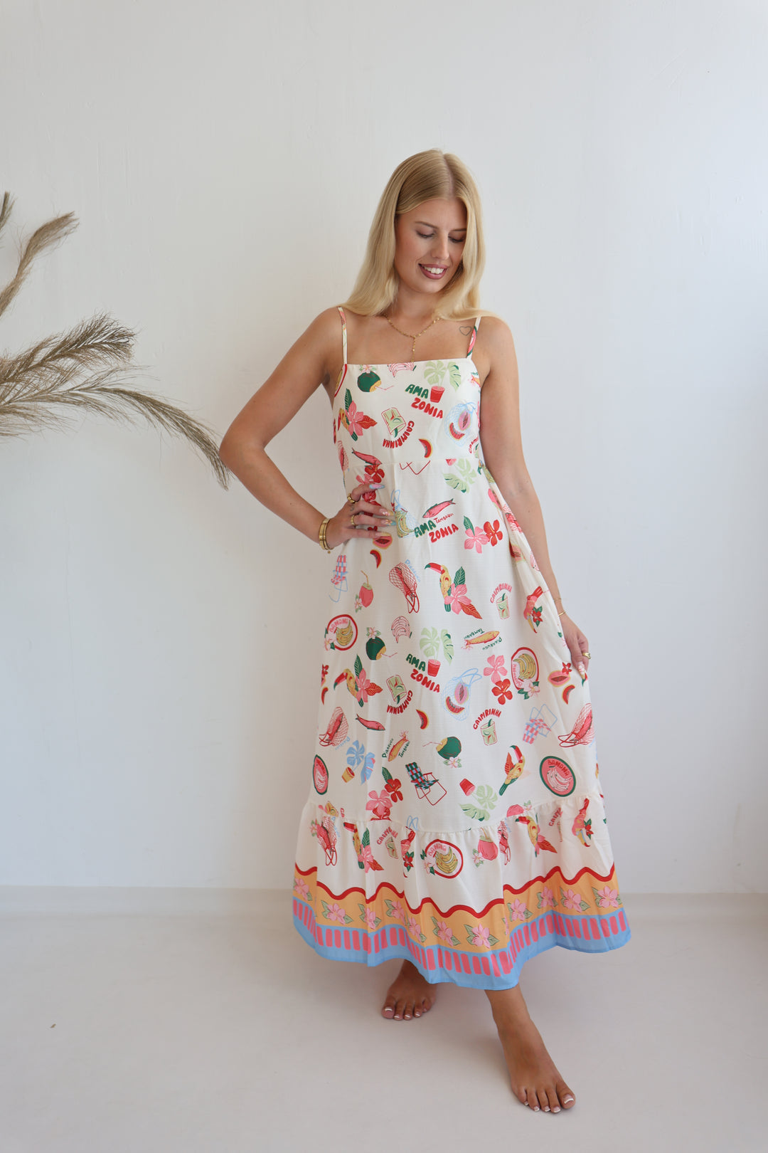 Langes Kleid mit Print Palermo