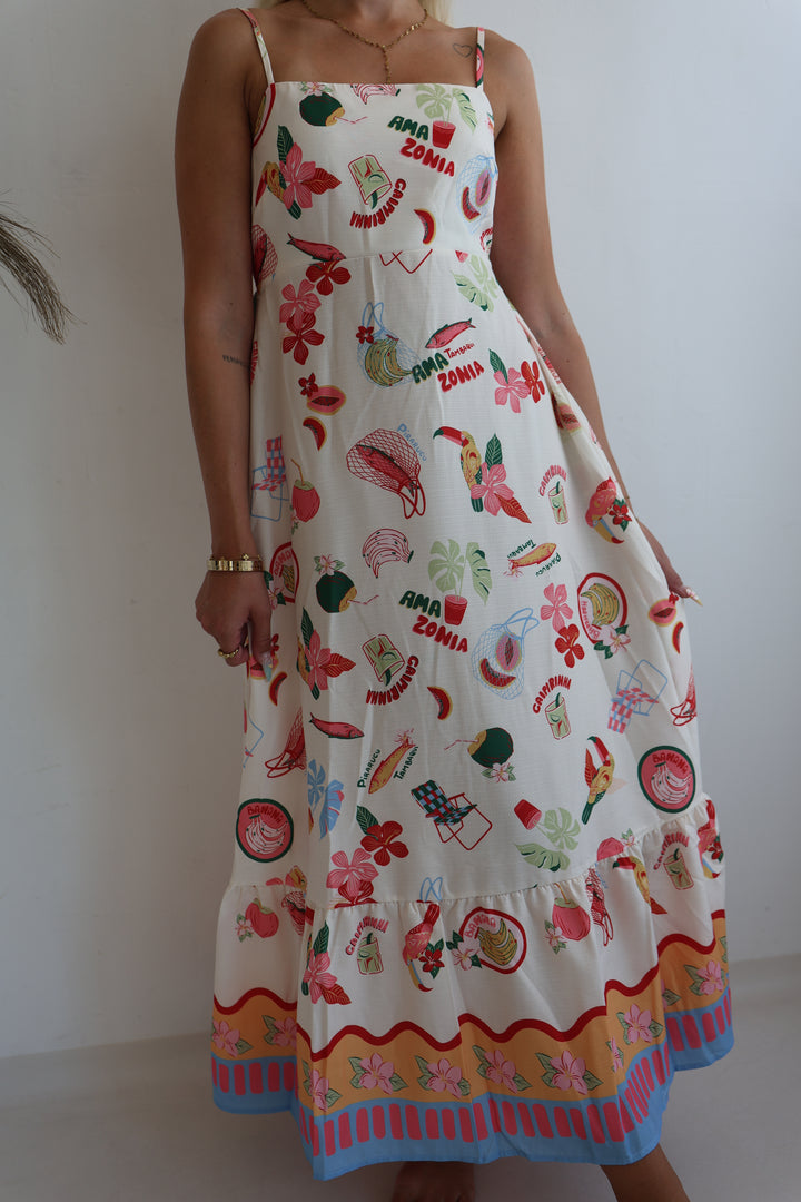 Langes Kleid mit Print Palermo