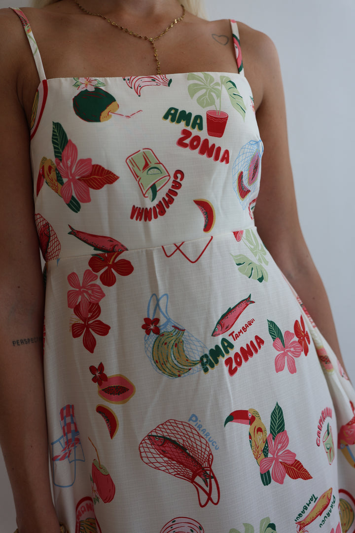 Langes Kleid mit Print Palermo