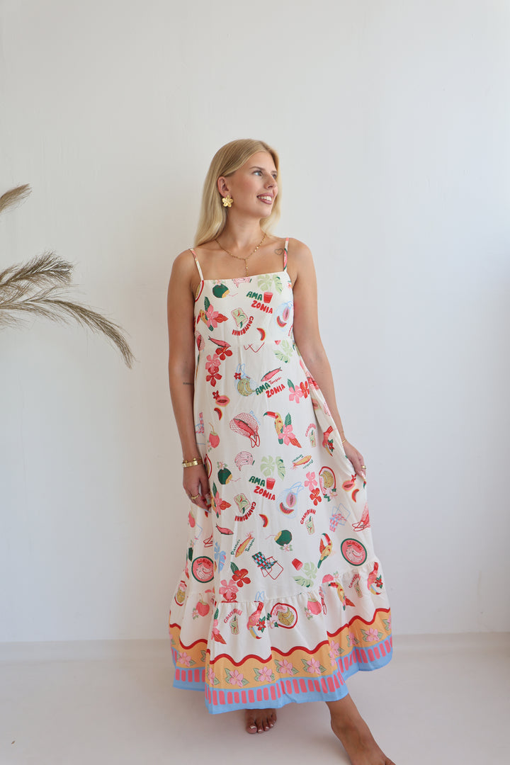 Langes Kleid mit Print Palermo