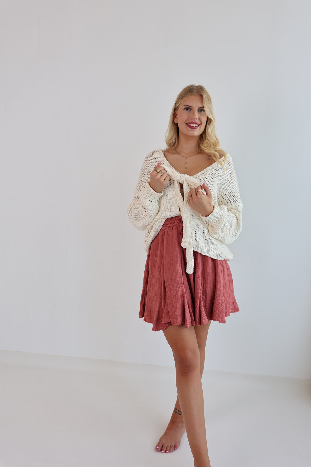 Cardigan mit Schleife Elsa