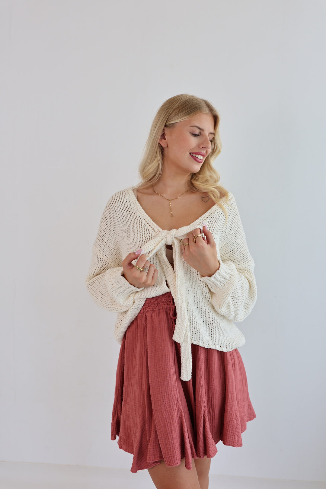 Cardigan mit Schleife Elsa
