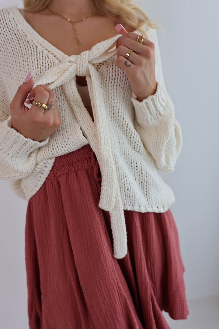 Cardigan mit Schleife Elsa