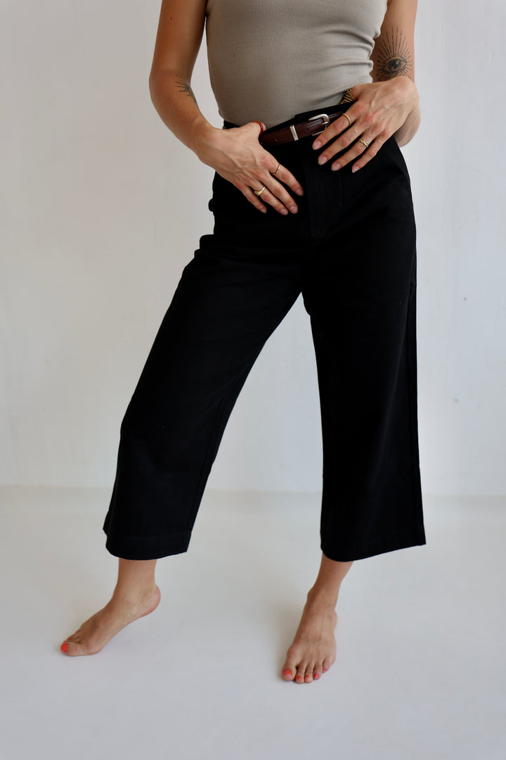 Culotte Jeans mit Gürtel Jana