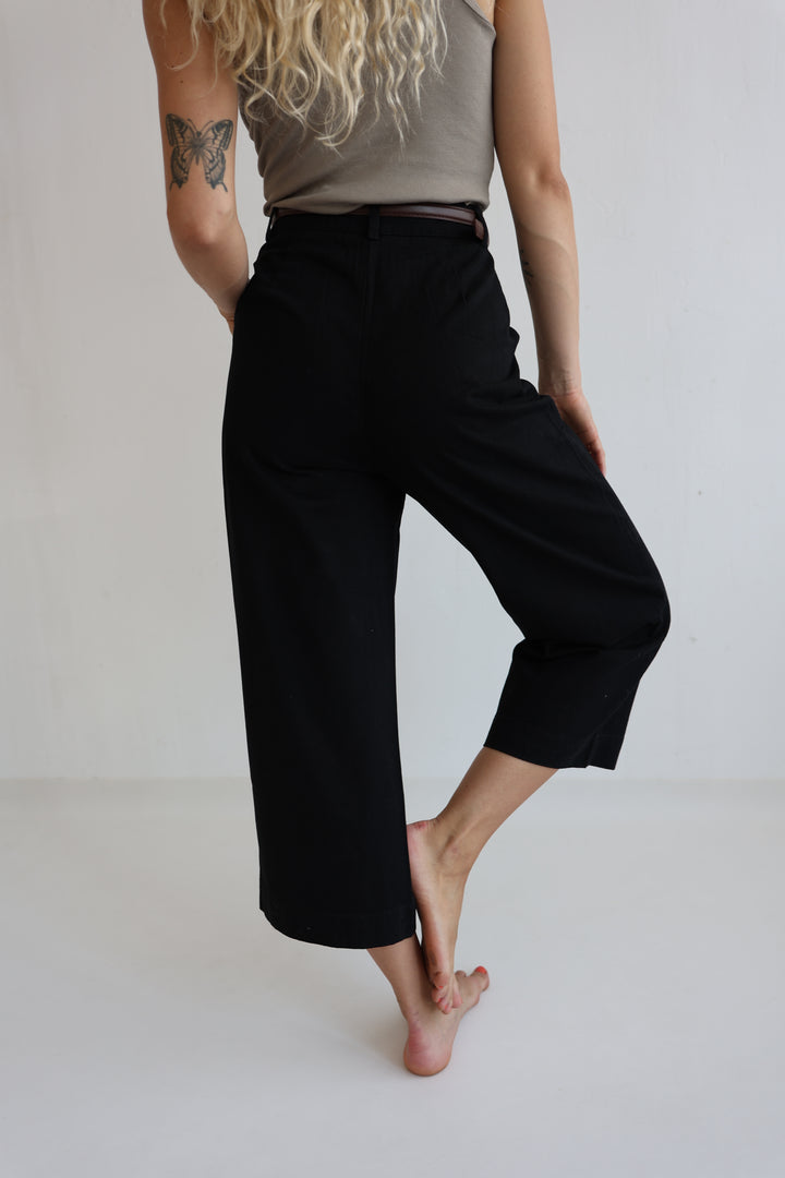 Culotte Jeans mit Gürtel Jana