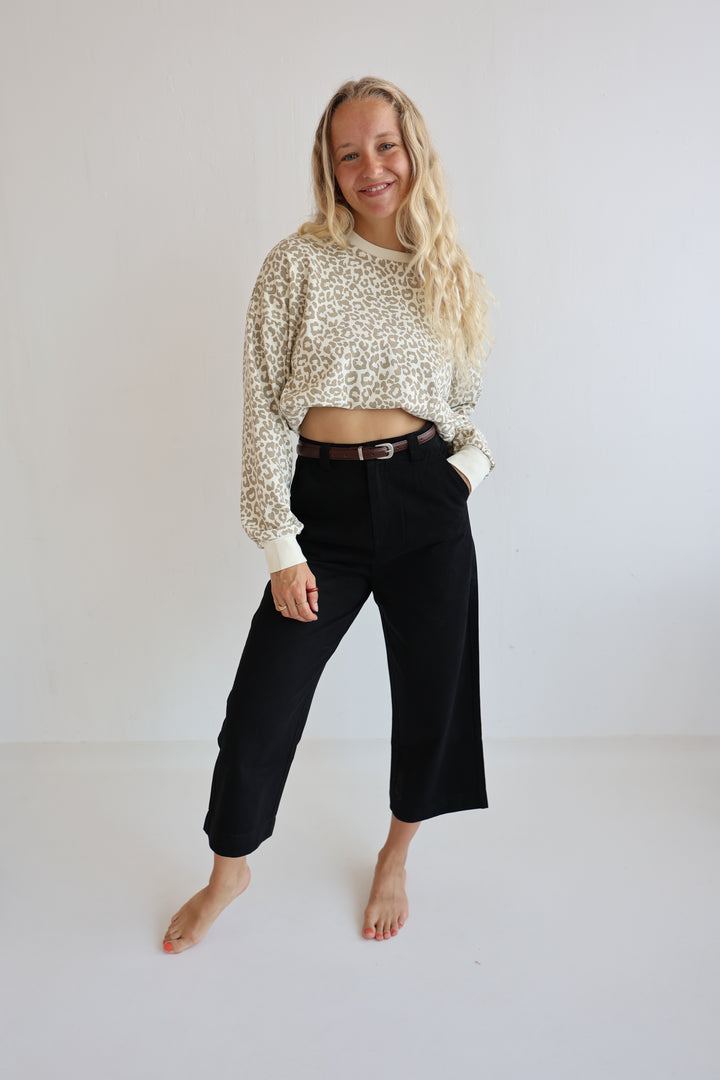 Culotte Jeans mit Gürtel Jana