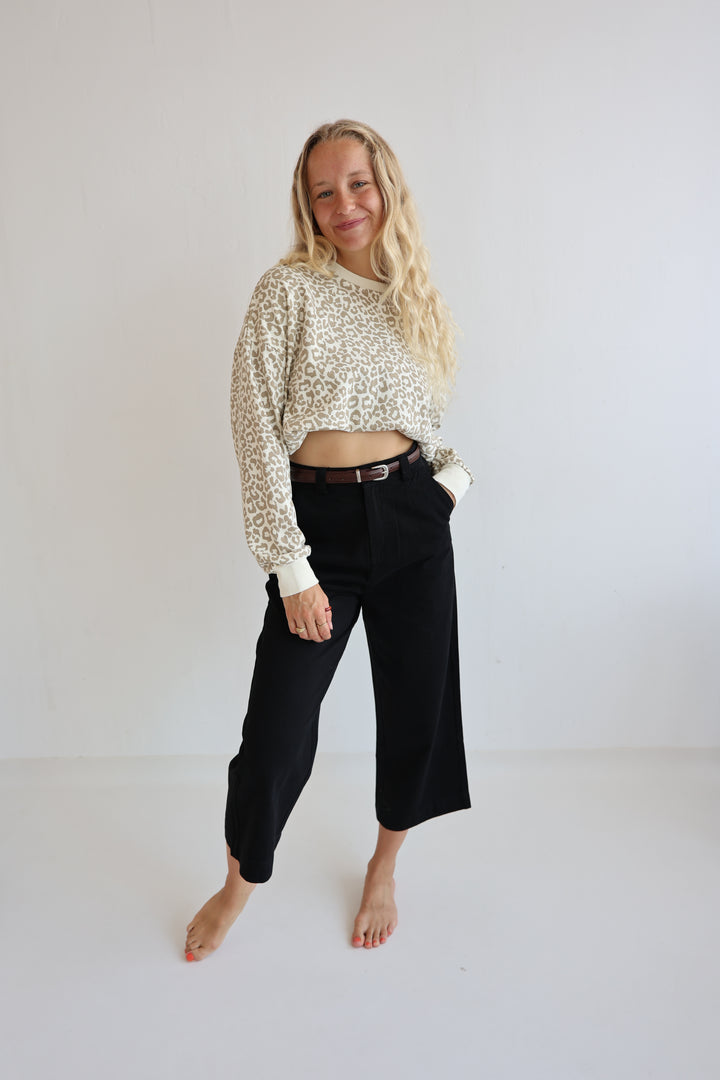 Culotte Jeans mit Gürtel Jana