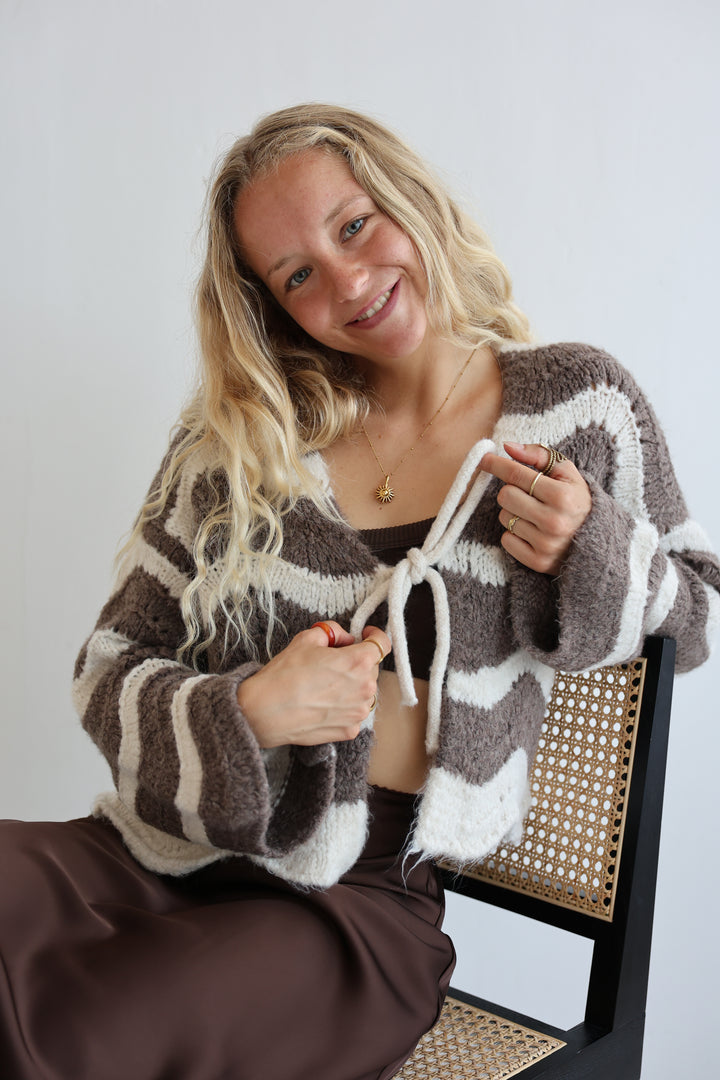 Cardigan Wavy Stripes Cathy