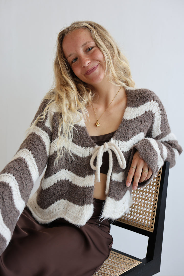 Cardigan Wavy Stripes Cathy