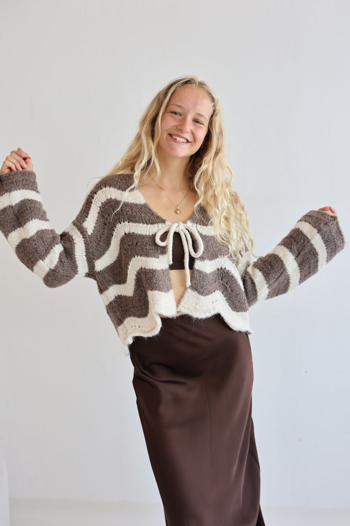 Cardigan Wavy Stripes Cathy