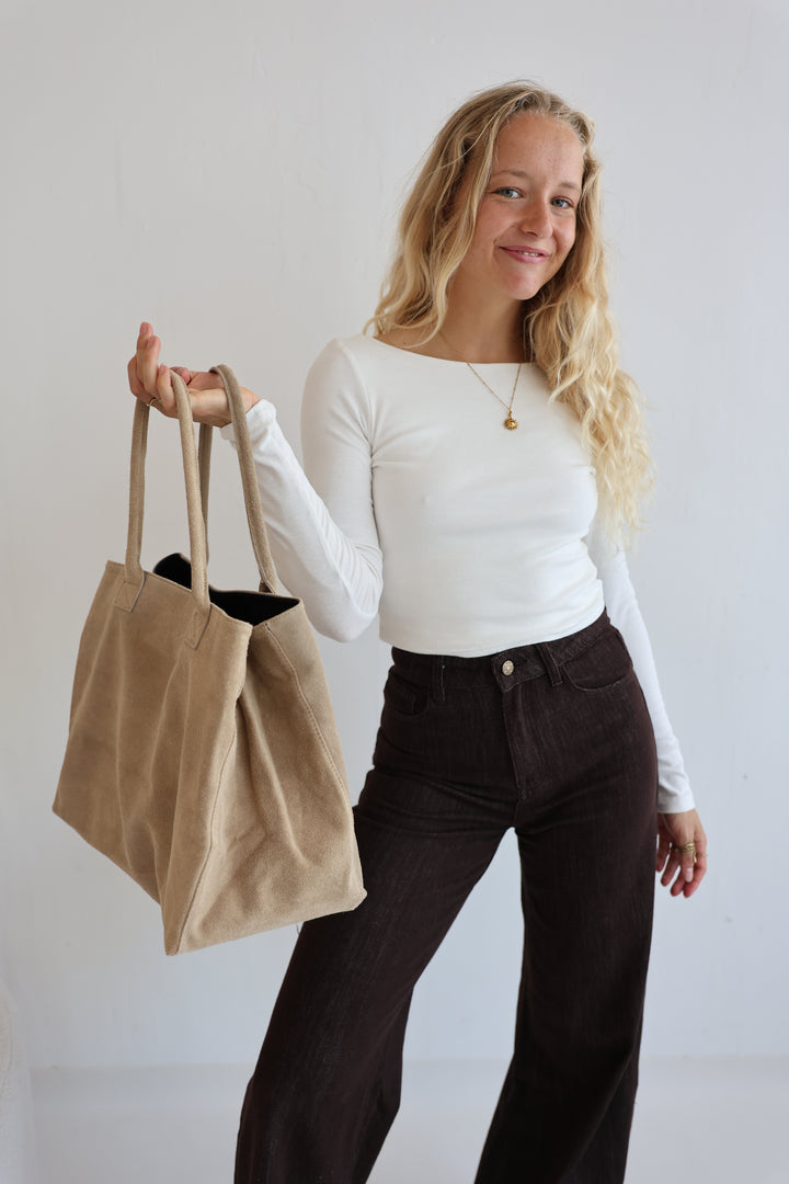 Shopper aus Wildleder Kamina