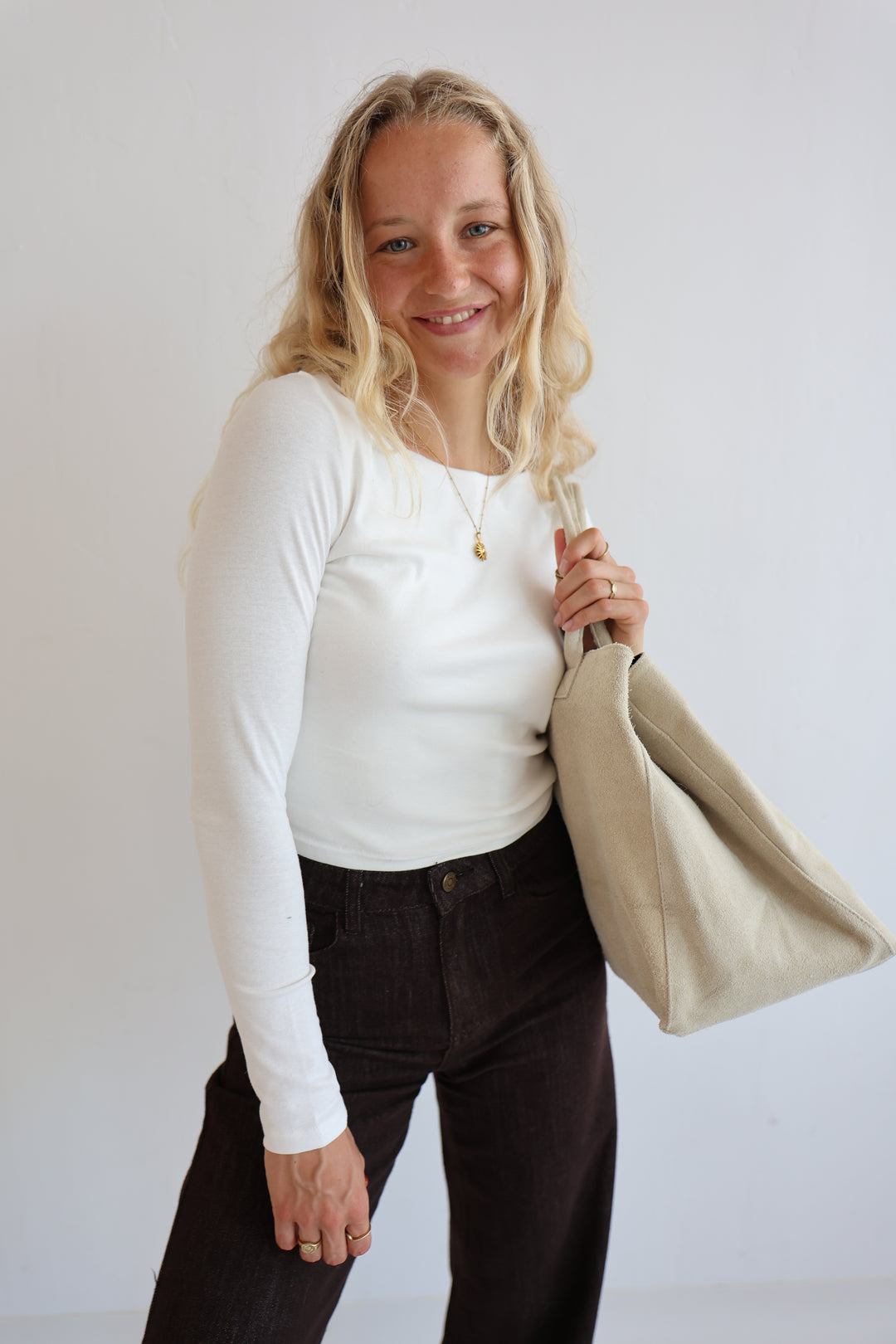 Shopper aus Wildleder Kamina