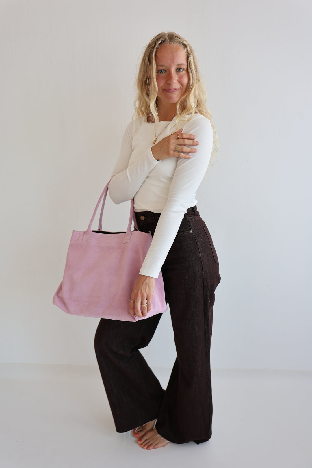 Shopper aus Wildleder Kamina