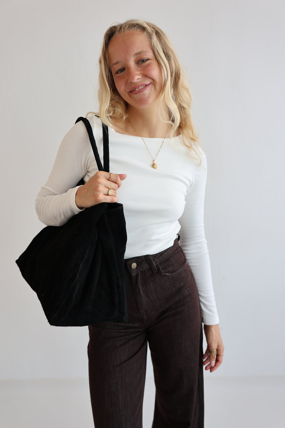 Shopper aus Wildleder Kamina